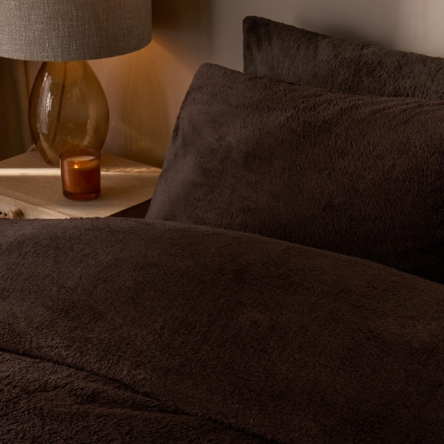 OHS Teddy Fleece Pillowcases - Coffee - image 1