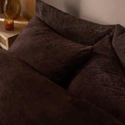 OHS Teddy Fleece Pillowcases - Coffee - thumbnail 2