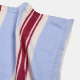 OHS Vintage Stripe Fleece Throw - Blue/Burgundy - thumbnail 5