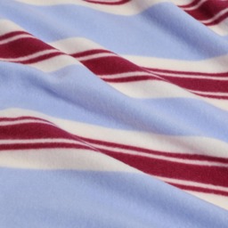 OHS Vintage Stripe Fleece Throw - Blue/Burgundy - thumbnail 4