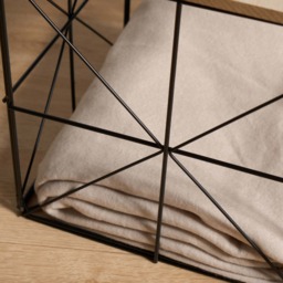 OHS Manhattan Large Storage Basket Side Table - Natural Wood - thumbnail 4