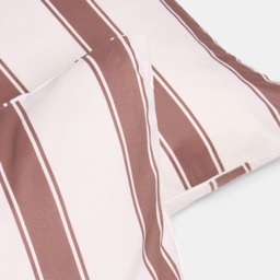 OHS Indoor/Outdoor Stripe Print Cushion Covers, Chocolate/Cream -45 x 45cm - thumbnail 5