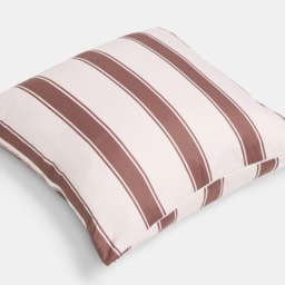 OHS Indoor/Outdoor Stripe Print Cushion Covers, Chocolate/Cream -45 x 45cm - thumbnail 4