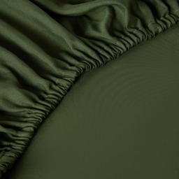 OHS Plain Dyed Fitted Sheet, Leafy Green - Single - thumbnail 3
