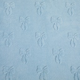 OHS Tufted Bow Teddy Fleece Throw, Blue - 125 x 150cm - thumbnail 4