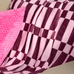OHS Check Print Ultra Soft Throw - Pink/Burgundy - thumbnail 2