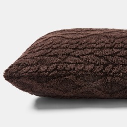 OHS Cable Knit Bolster Pillow - Coffee - thumbnail 5