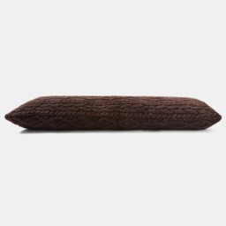 OHS Cable Knit Bolster Pillow - Coffee - thumbnail 4