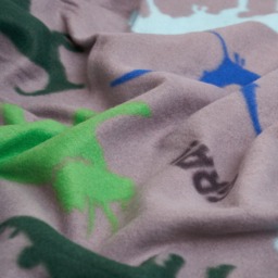 OHS Dinosaur Fleece Throw - Grey - thumbnail 4