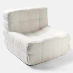 OHS Boucle Square Lazy Chair - Cream - thumbnail 2