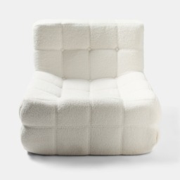 OHS Boucle Square Lazy Chair - Cream - thumbnail 3