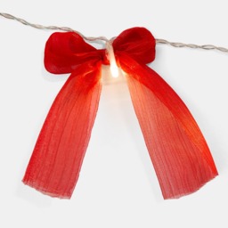 OHS 10 Pack LED Bow String Lights - Red - thumbnail 4