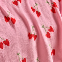 OHS Cherry Print Ultra Soft Throw - Pink - thumbnail 2