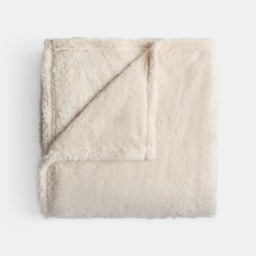 OHS Teddy Fleece Throw, Cream - 150 x 200cm - thumbnail 3