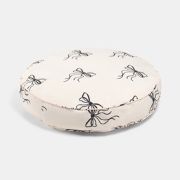 OHS Indoor/Outdoor Round Bows Print Filled Cushion - Monochrome - thumbnail 3