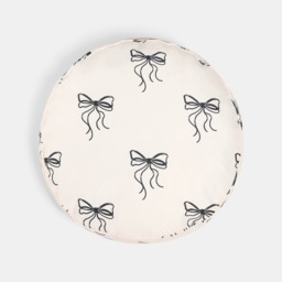 OHS Indoor/Outdoor Round Bows Print Filled Cushion - Monochrome - thumbnail 5
