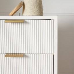 OHS Ribbed 4-Drawer Unit - White - thumbnail 3