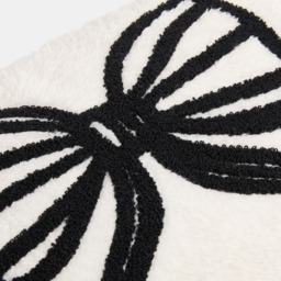 OHS Tufted Bow Cushion - Monochrome - thumbnail 4