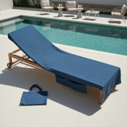 OHS Beach Towel In A Bag - Navy - thumbnail 1