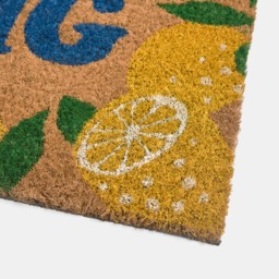 OHS Lemon Print Coir Mat - Natural/Lemon - thumbnail 4