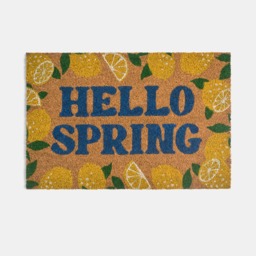OHS Lemon Print Coir Mat - Natural/Lemon - thumbnail 3