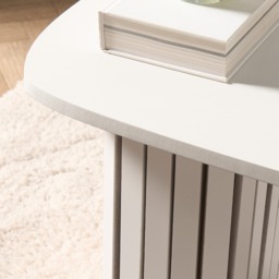 OHS Madison Ribbed Coffee Table - Cream - thumbnail 2