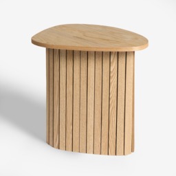 OHS Madison Ribbed Side Table - Light Wood - thumbnail 4