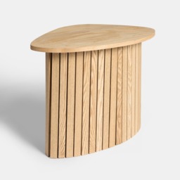 OHS Madison Ribbed Side Table - Light Wood - thumbnail 3