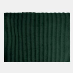 OHS Faux Fur Thick Ribbed Throw, Green - 125 x 150cm - thumbnail 3