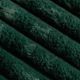 OHS Faux Fur Thick Ribbed Throw, Green - 125 x 150cm - thumbnail 5