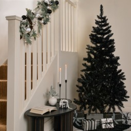 OHS Artificial Halloween / Christmas Tree, Black - 6ft - thumbnail 1