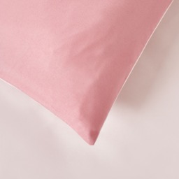 OHS Reversible Duvet Cover Set, Dusky Pink/Pink - Double - thumbnail 5