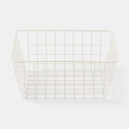 OHS Multipurpose Metal Wire Storage Basket, Cream - 2 Pack - thumbnail 4