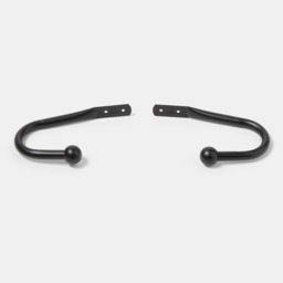 OHS 2 Pack Curtain Rod Tie Backs - Black - thumbnail 2