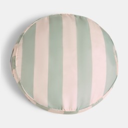 OHS Indoor/Outdoor Stripe Print Round Filled Cushion - Sage/Cream - thumbnail 4