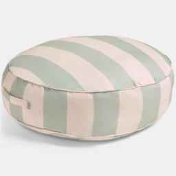 OHS Indoor/Outdoor Stripe Print Round Filled Cushion - Sage/Cream - thumbnail 3