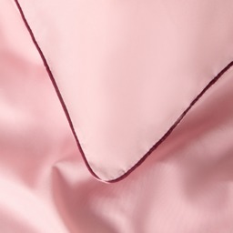 OHS Piped Edge Duvet Cover Set, Blush/Burgundy - Double - thumbnail 3