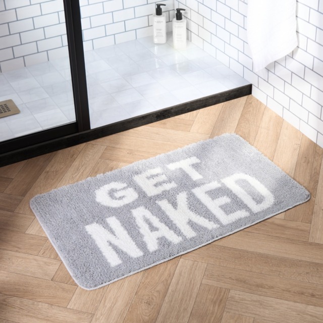 OHS Get Naked Tufted Bath Mat - Grey - image 1