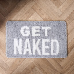 OHS Get Naked Tufted Bath Mat - Grey - thumbnail 2