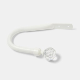 OHS 2 Pack Crystal Ball Curtain Rod Tie Backs - Cream - thumbnail 3