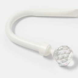OHS 2 Pack Crystal Ball Curtain Rod Tie Backs - Cream - thumbnail 4