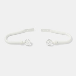 OHS 2 Pack Crystal Ball Curtain Rod Tie Backs - Cream - thumbnail 2