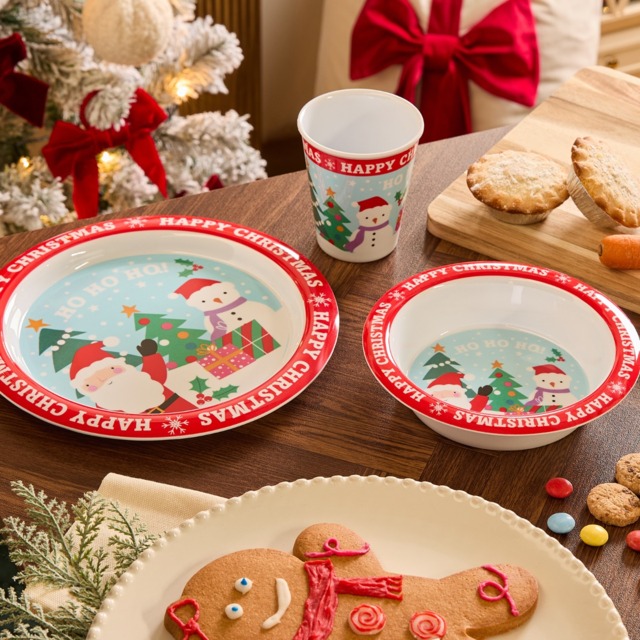 OHS Christmas Dinnerware Set - Red - image 1