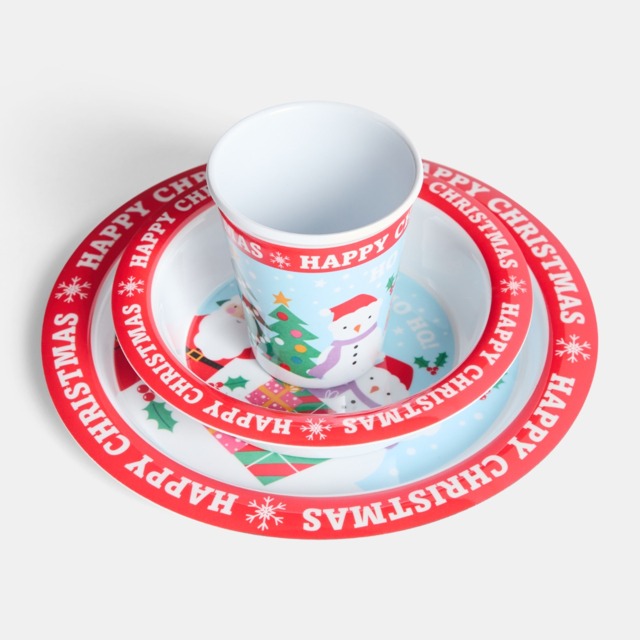 OHS Christmas Dinnerware Set - Red - image 1