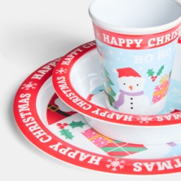 OHS Christmas Dinnerware Set - Red - thumbnail 5