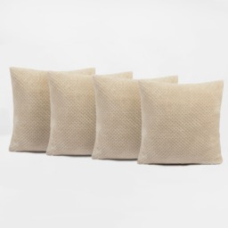 OHS 2 Pack Waffle Fleece Cushion Covers, Mink - 45 x 45 cm - thumbnail 3