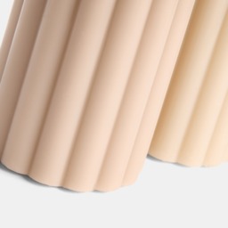 OHS LED Ribbed Candles, Cream/Natural - 2 Pack - thumbnail 3