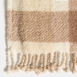 OHS Check Tassel Sherpa Throw - Rust - thumbnail 4