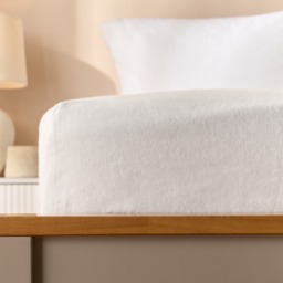 OHS Brushed Cotton Fitted Sheet, White - Single - thumbnail 2