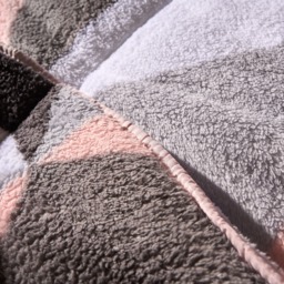 OHS Teddy Geometric Coverless 10.5 Duvet & Pillowcases, Blush - King - thumbnail 5